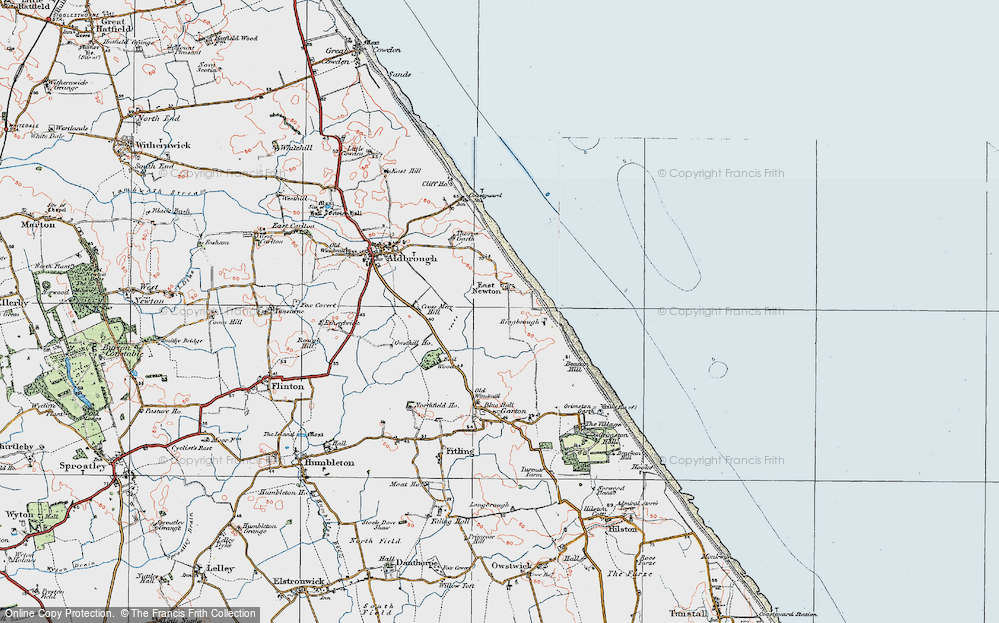 Old Map of East Newton, 1924 in 1924