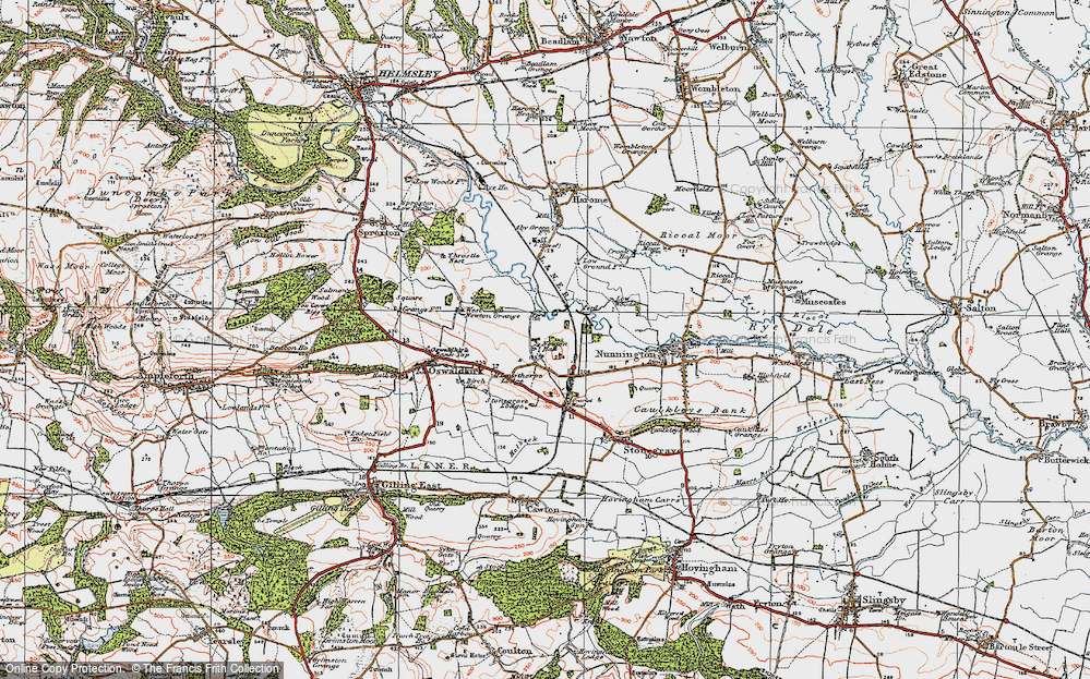 Old Map of East Newton, 1925 in 1925