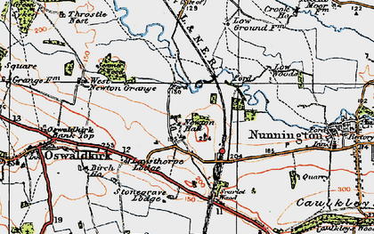 Old map of East Newton in 1925