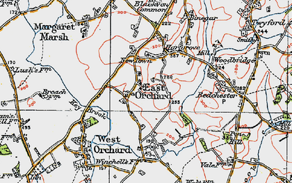 Old map of East Orchard in 1919