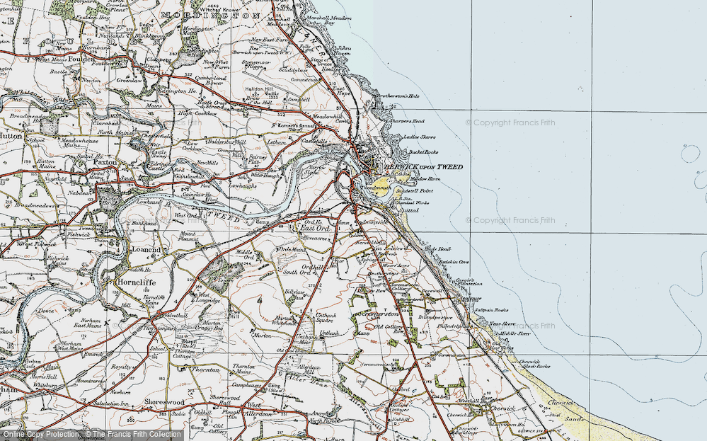 Old Map of East Ord, 1926 in 1926