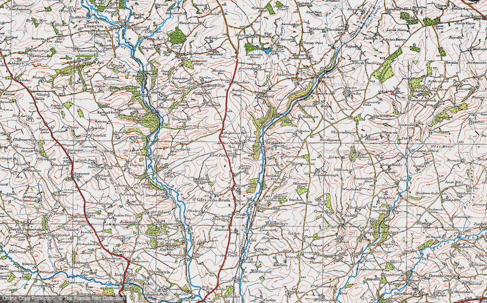 Old Map of East Panson, 1919 in 1919