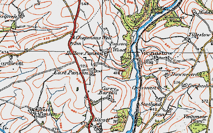 Old map of East Panson in 1919