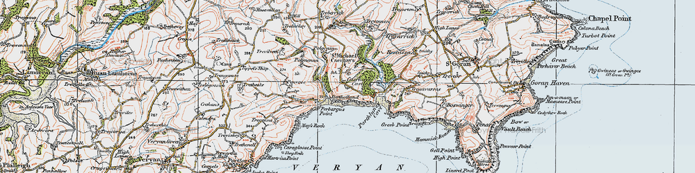 Old map of East Portholland in 1919