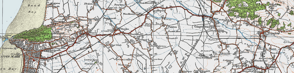 Old map of East Rolstone in 1919