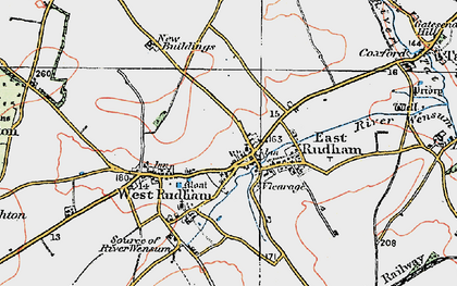 Old map of East Rudham in 1921