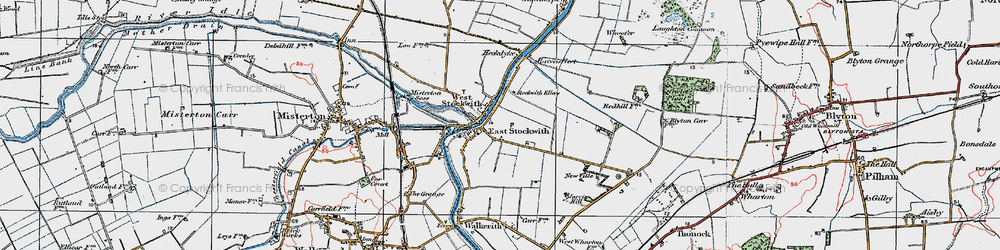 Old map of East Stockwith in 1923