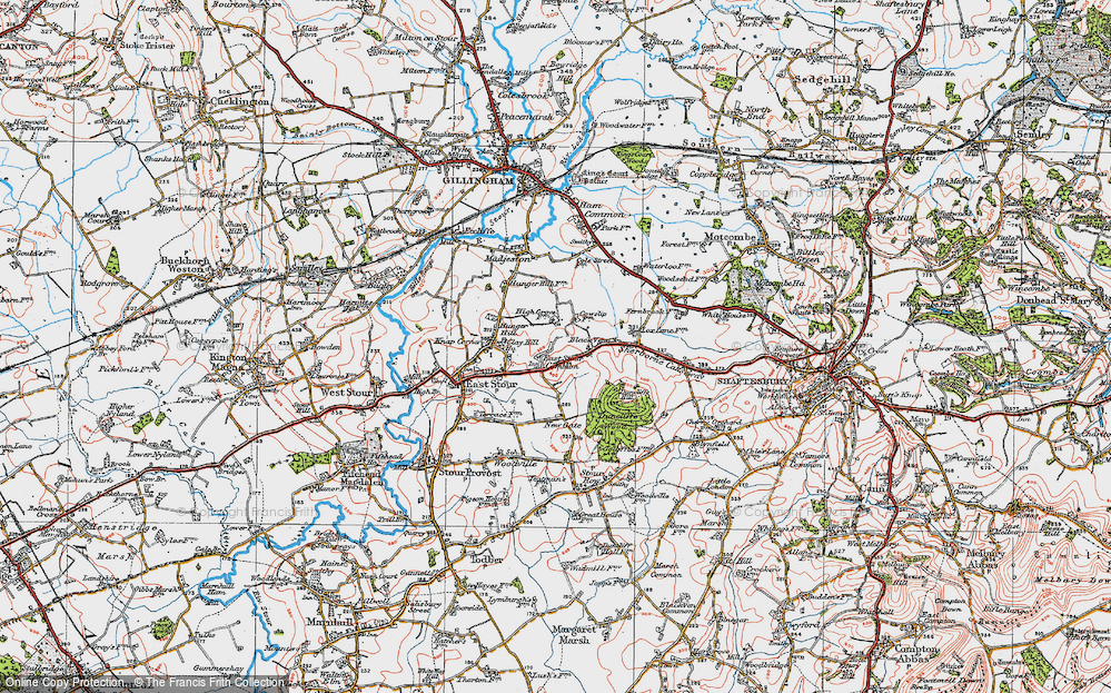 Old Map of East Stour Common, 1919 in 1919