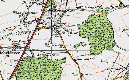 Old map of East Stratton in 1919