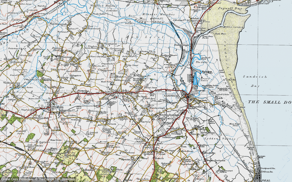 Old Map of East Street, 1920 in 1920