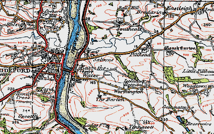 Old map of East-the-Water in 1919