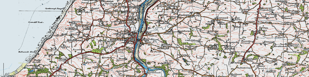 Old map of East-the-Water in 1919