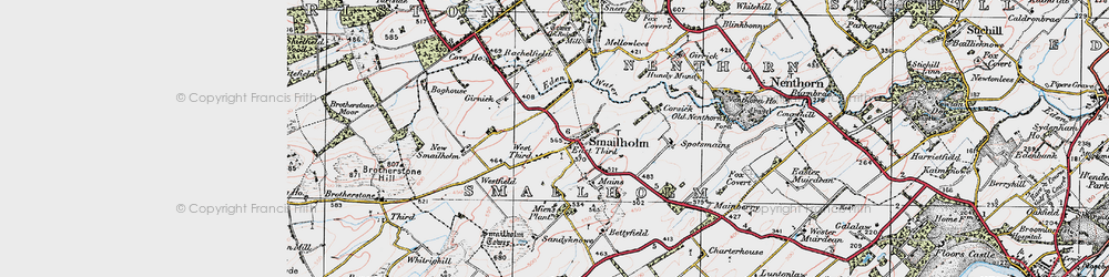 Old map of Brotherston Hill in 1926