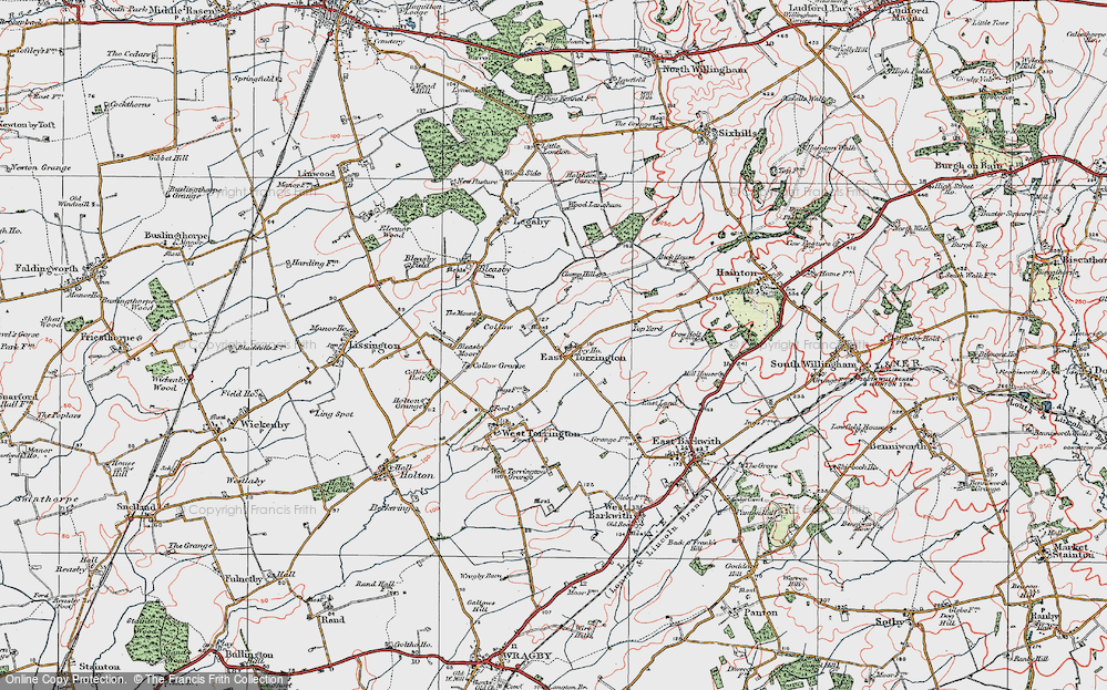 Old Map of East Torrington, 1923 in 1923