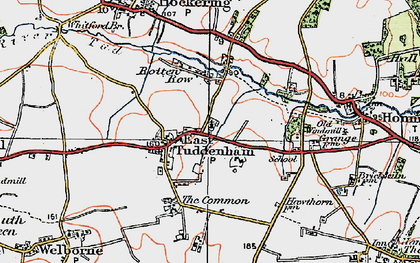 Old map of Rotten Row in 1921