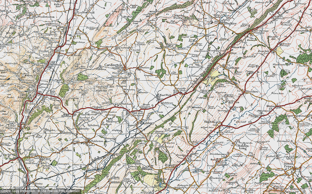 Old Map of East Wall, 1921 in 1921