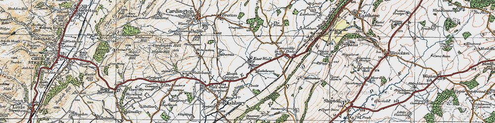 Old map of East Wall in 1921