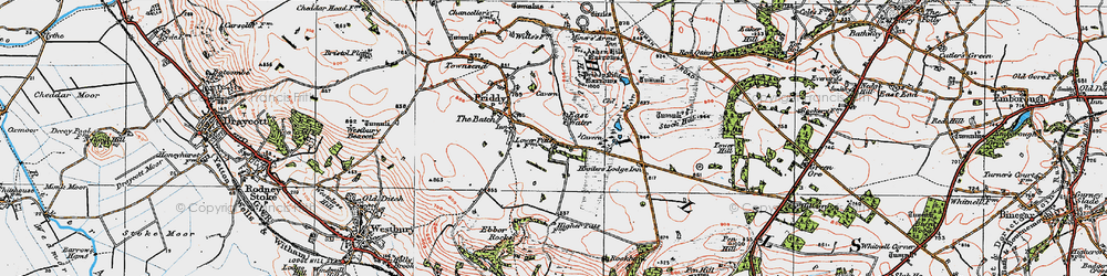 Old map of East Water in 1919