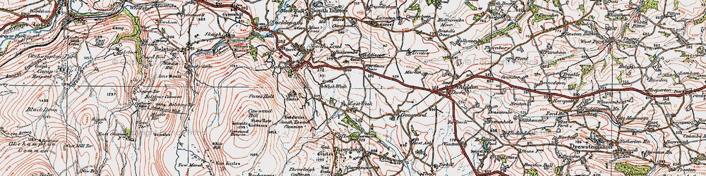Old map of East Week in 1919