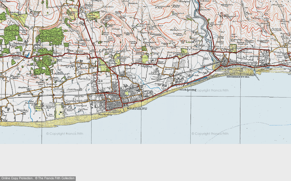 Old Map of East Worthing, 1920 in 1920