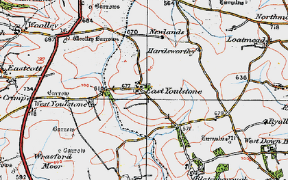 Old map of East Youlstone in 1919