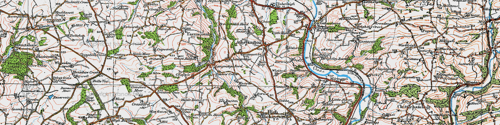 Old map of Burriott Barton in 1919