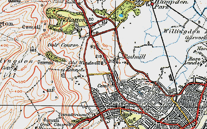 Old map of Eastbourne in 1920