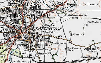 Old map of Eastbourne in 1925