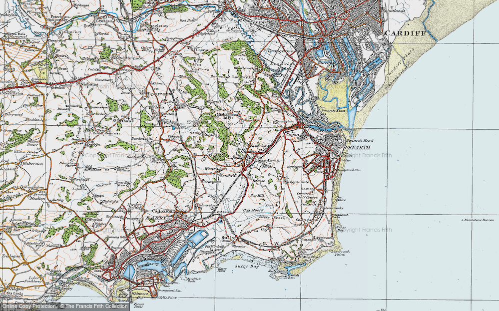 Old Map of Eastbrook, 1919 in 1919