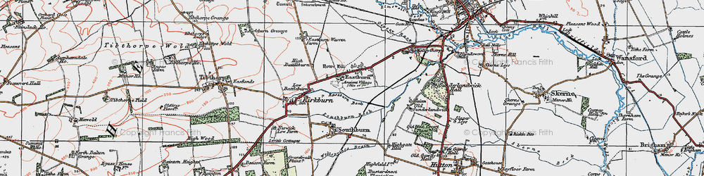 Old map of Sunderlandwick Village in 1924