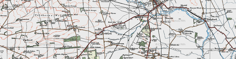Old map of Sunderlandwick Hall in 1924