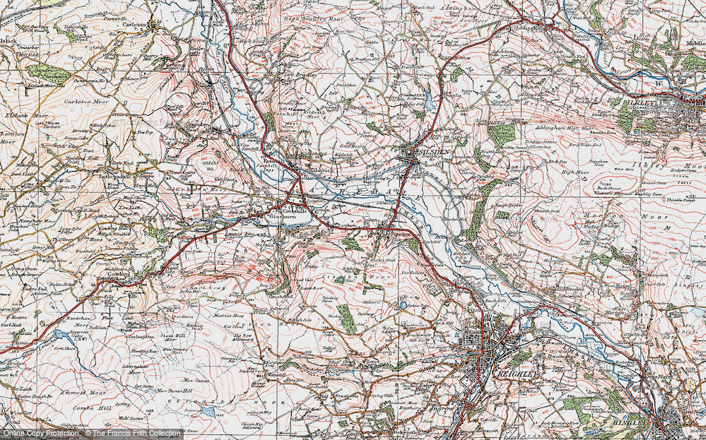 Old Map of Eastburn Br, 1925 in 1925