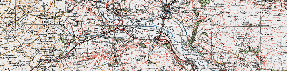 Old map of Eastburn Br in 1925