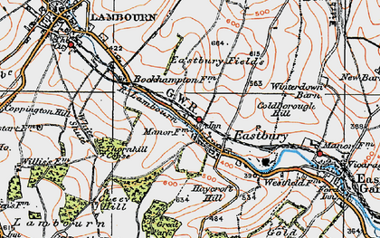 Old map of Eastbury in 1919