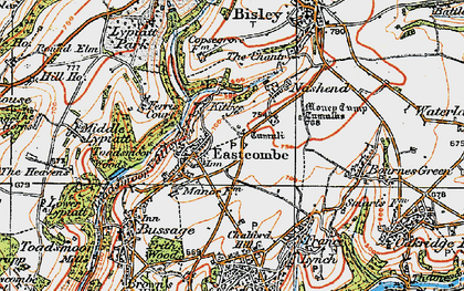 Old map of Eastcombe in 1919