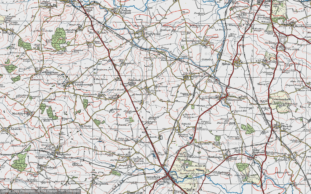 Old Map of Eastcote, 1919 in 1919