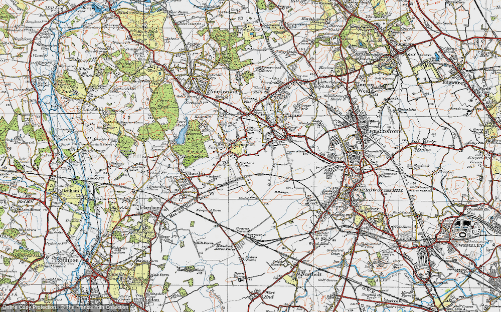 Old Map of Eastcote, 1920 in 1920