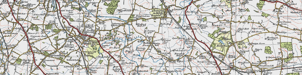 Old map of Eastcote in 1921