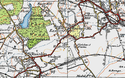 Old map of Eastcote Village in 1920