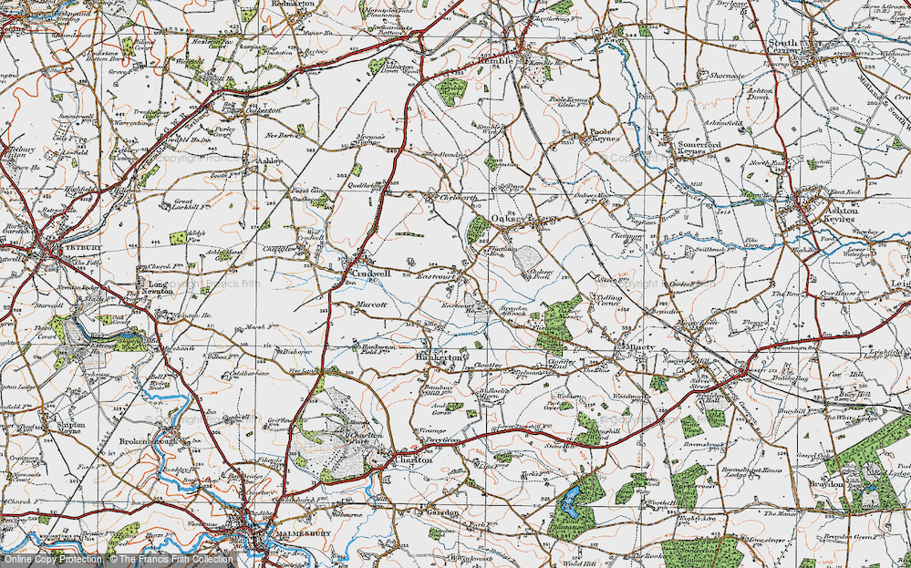 Old Map of Eastcourt, 1919 in 1919