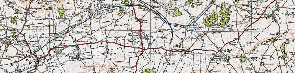 Old map of Eastcourt in 1919