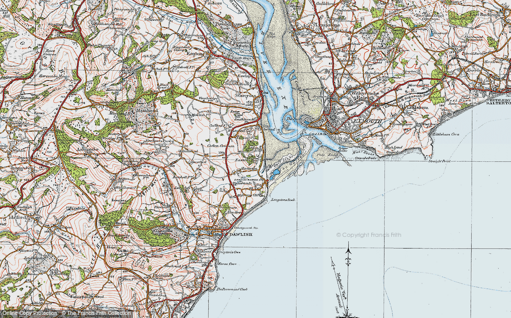 Old Map of Eastdon, 1919 in 1919