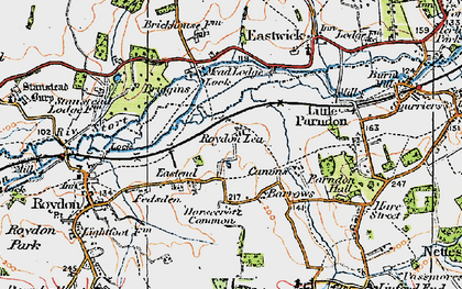 Old map of Briggen (Hotel) in 1919