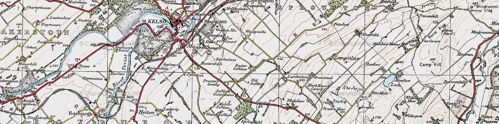 Old map of Wooden Ho in 1926