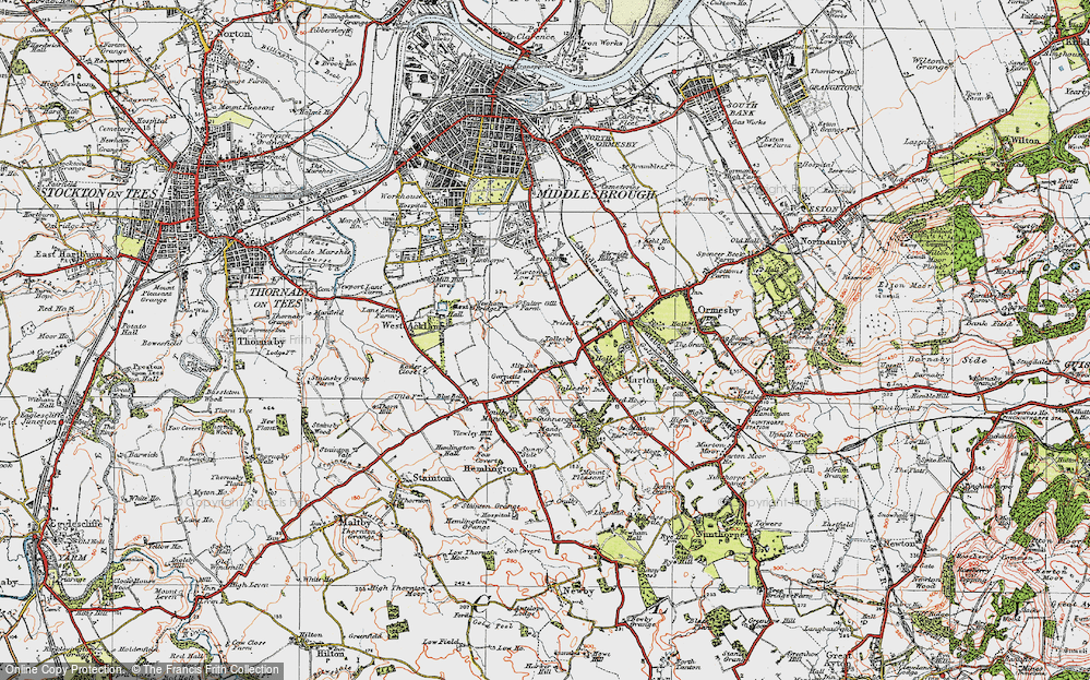 Old Map of Easterside, 1925 in 1925