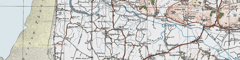 Old map of Eastertown in 1919