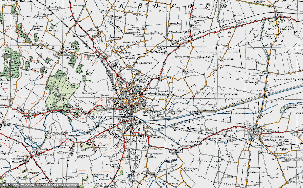 Old Map of Eastfield, 1922 in 1922