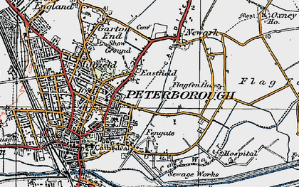 Old map of Eastfield in 1922