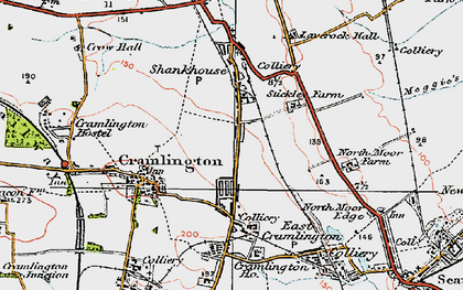 Old map of Shankhouse in 1925