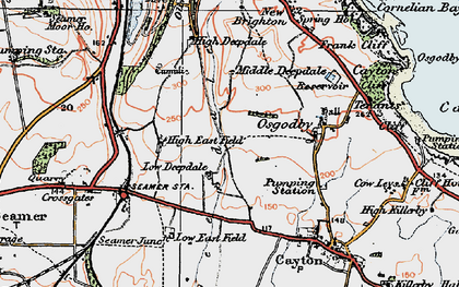 Old map of White Nab in 1925